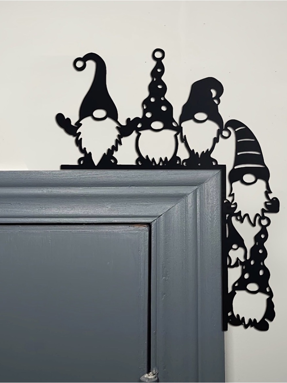Black Gnome Corner Wall Decor - Decorative Home Accent